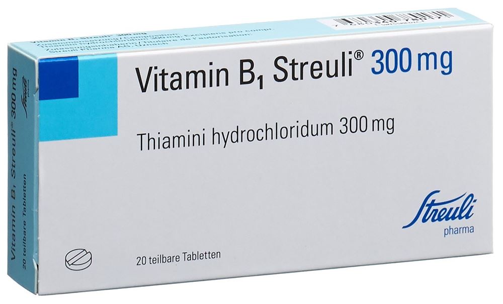 VITAMINE B1 Streuli 300 mg<br>20 Stück, Blister, Tablette