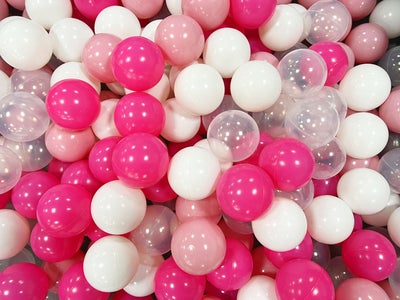 Cloudberry Castle Myke Baller 250 Stk, Rosa/Hvit
