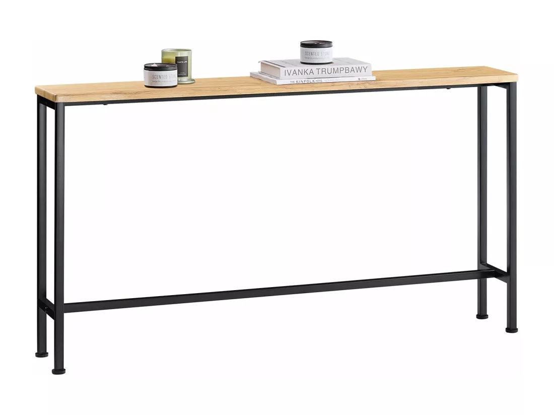 SoBuy FSB19-E Table Console, Table d'appoint, Bout de canapé, Table d’entrée pour Salon, Chambre, Cadre et 4 Pieds en Fer
