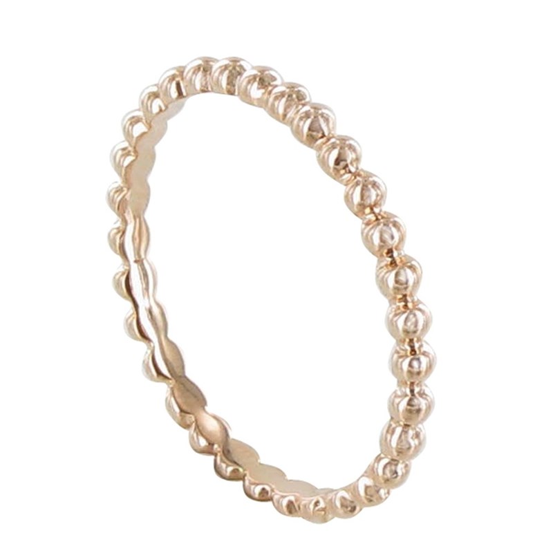 Bague Plaqué Or Rose Anneau de Billes