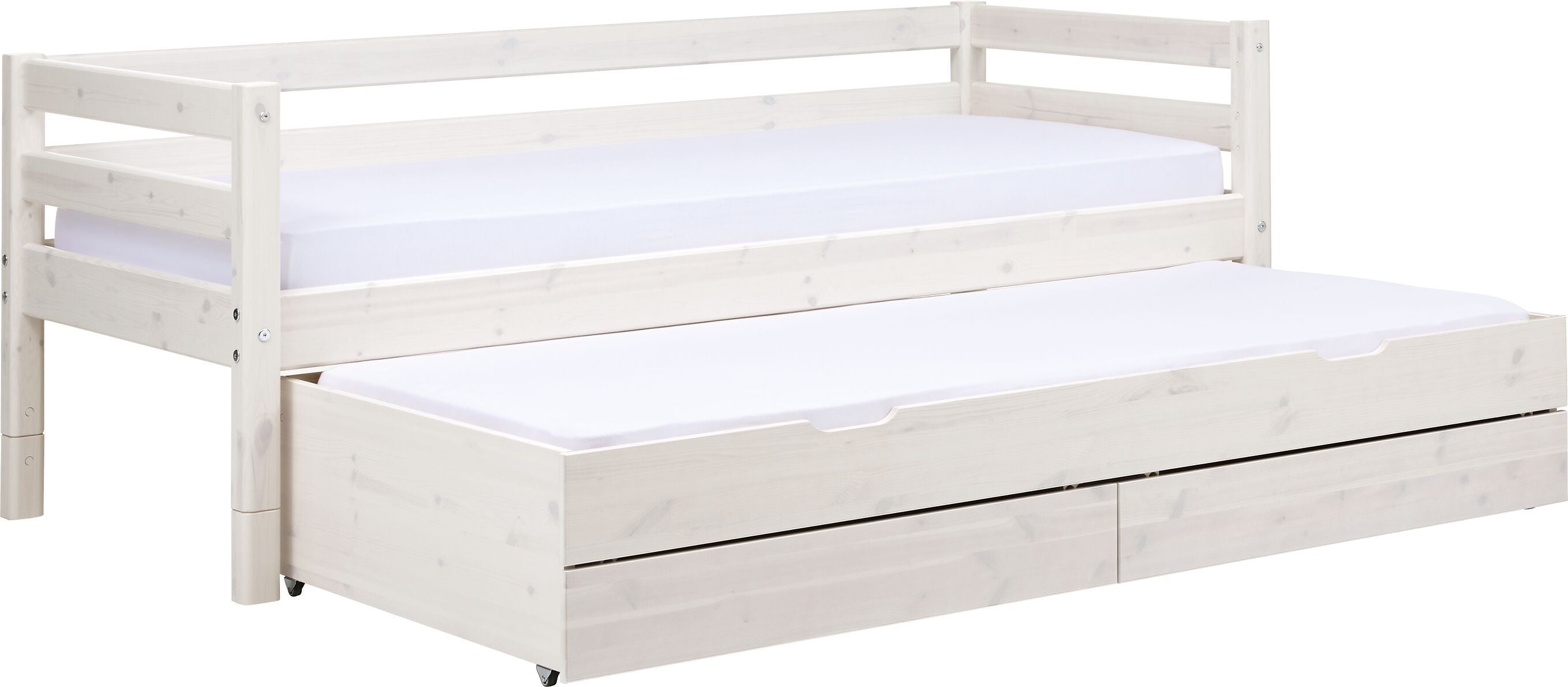 Flexa CLASSIC Kombibett - White Wash / B: 100.0 cm x T: 210.0 cm x H: 34.2 cm