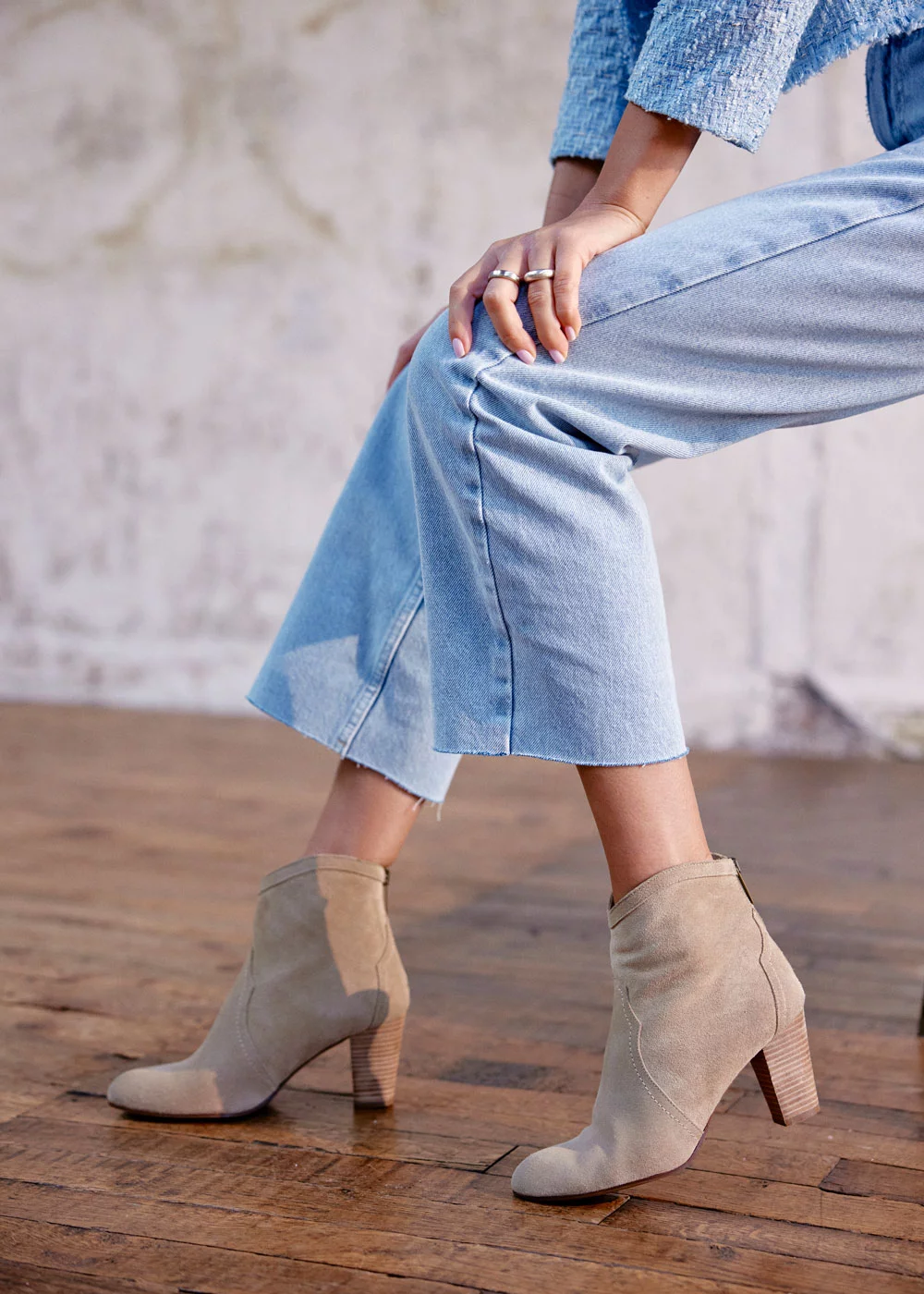 BOOTS SWAN VELOURS BEIGE