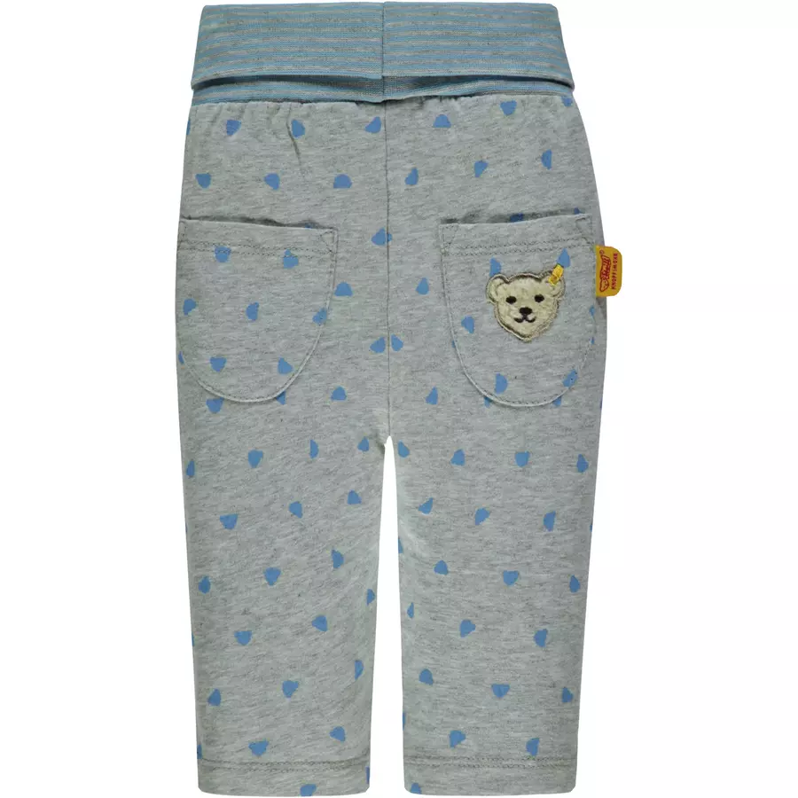Steiff Leggings, grau mit blauen Teddys