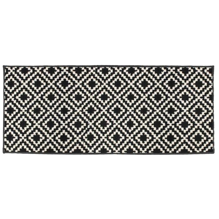 TAPIS RECTANGLE 50X120CM BOUCLETTE LOSIBI NOIR