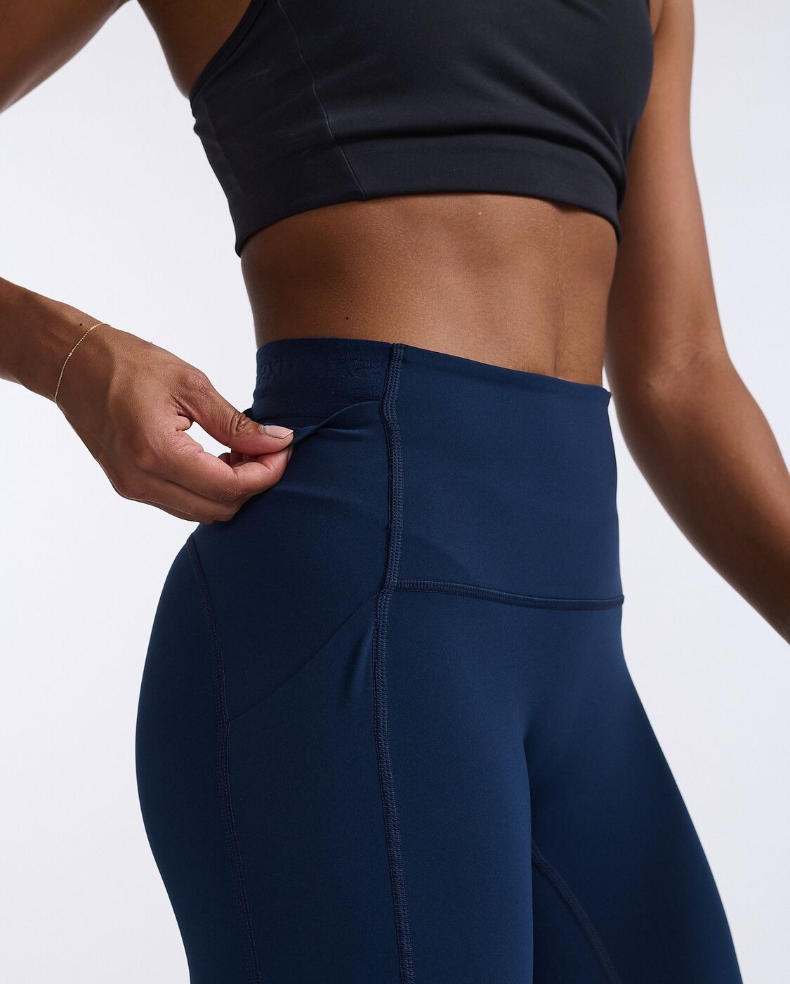 Form Stash Hi-Rise Compression Tights Dame Midnight/White