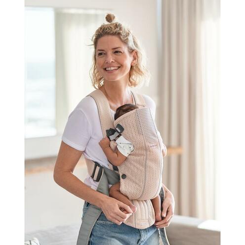 Porte-Bébé Mini Mesh 3D Rose Nacré - BABYBJÖRN