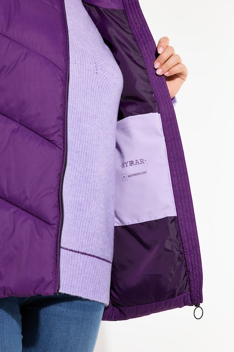 Steppweste, Stehkragen, Zipptaschen, ärmellos