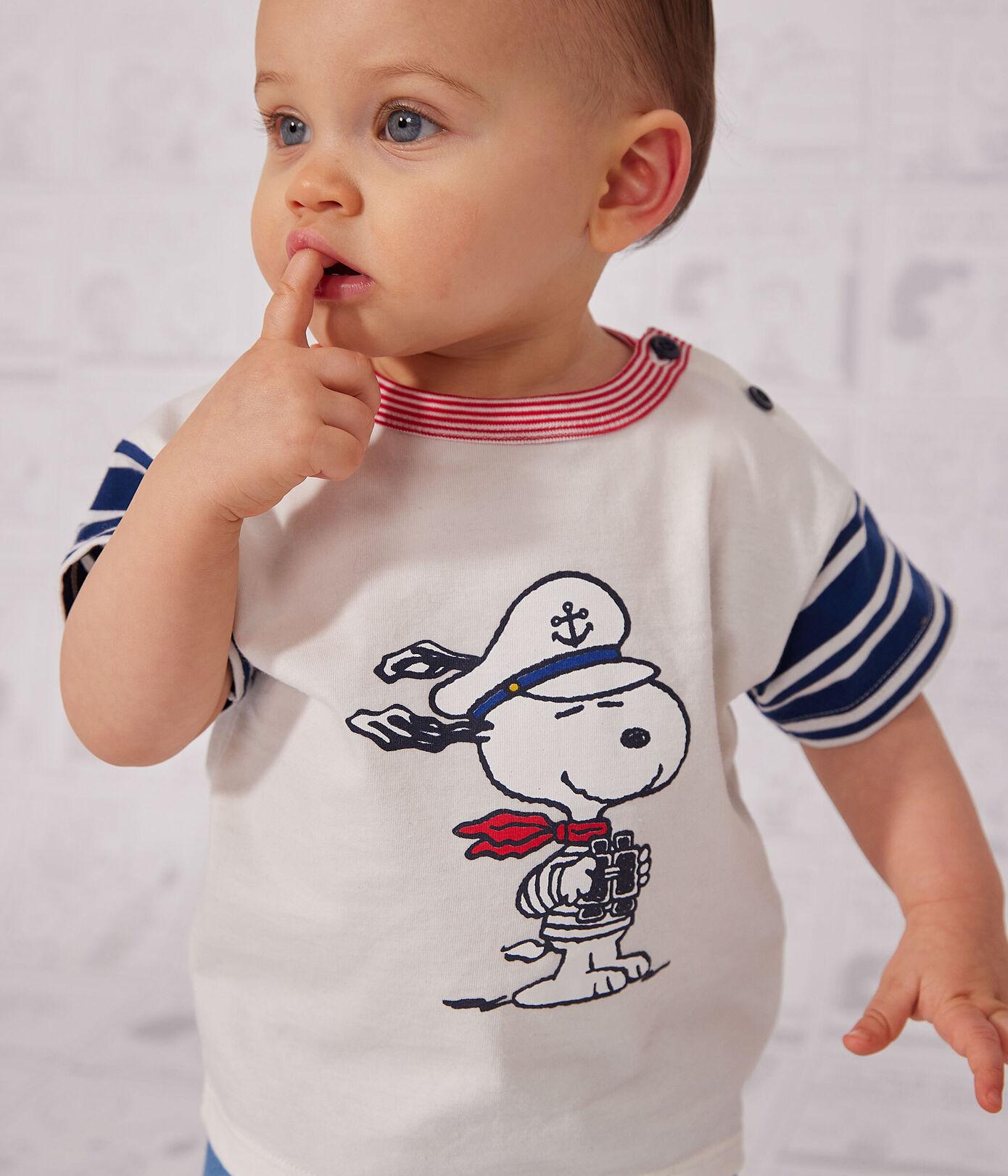 Tee-shirt Petit Bateau X Snoopy en jersey léger bébé