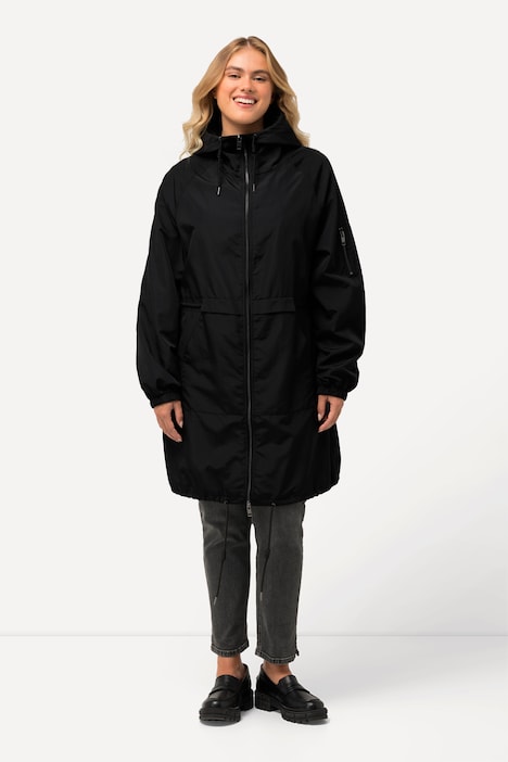 Jacke, Tunnelzug, Stehkragen, 2-Wege-Zipper