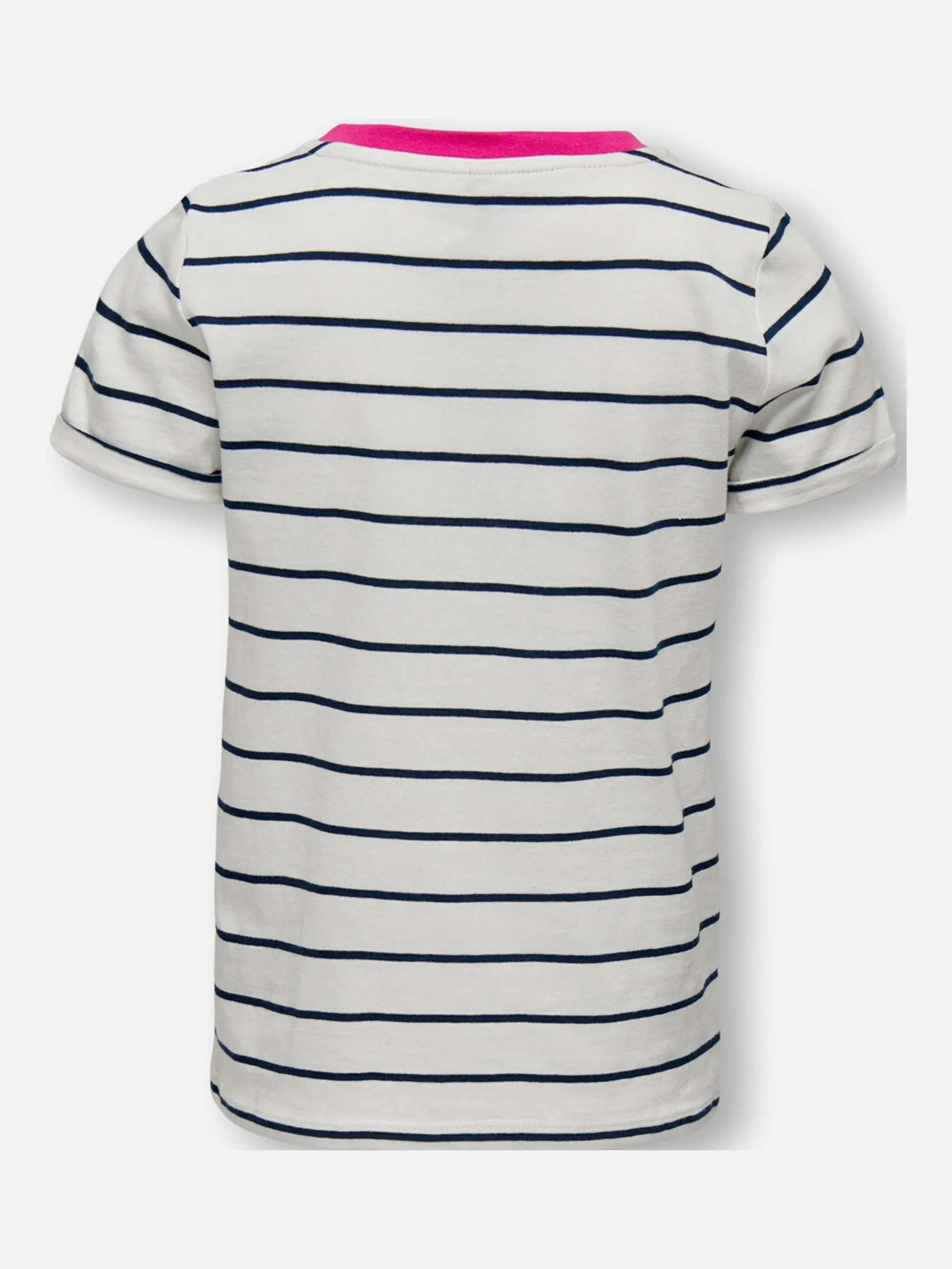 Mädchen Shirt mit Print und Streifen