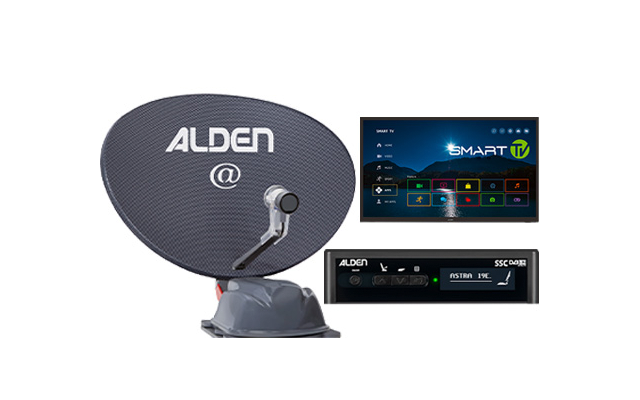 Alden AS2@ 80 Satellitenanlage mit SSC HD-Steuermodul und LTE-Dachdurchführung