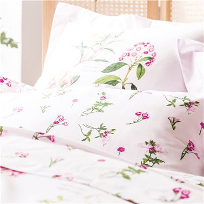 Linge de lit motif herbier - BECQUET CRÉATION