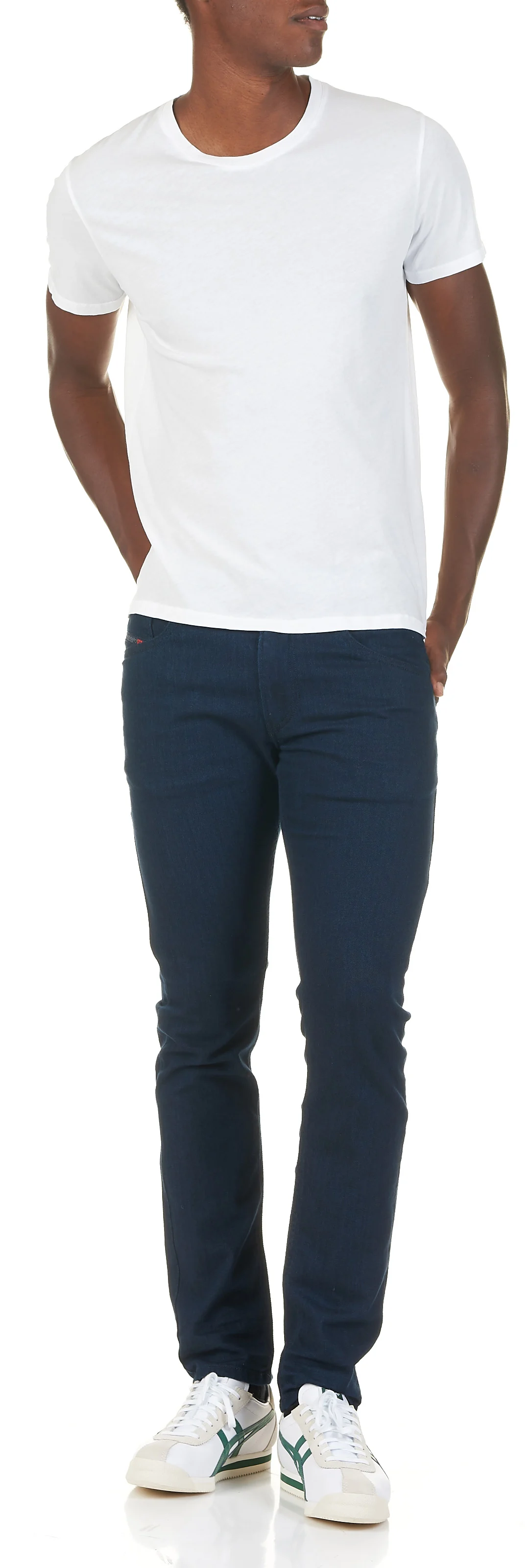 DECATUR - Tee-shirt col rond regular-fit en coton | Blanc