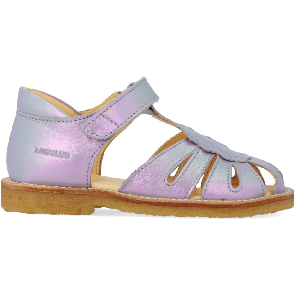 Køb Angulus Iridescent Lilac Shine Sandal Med Dråbedetalje