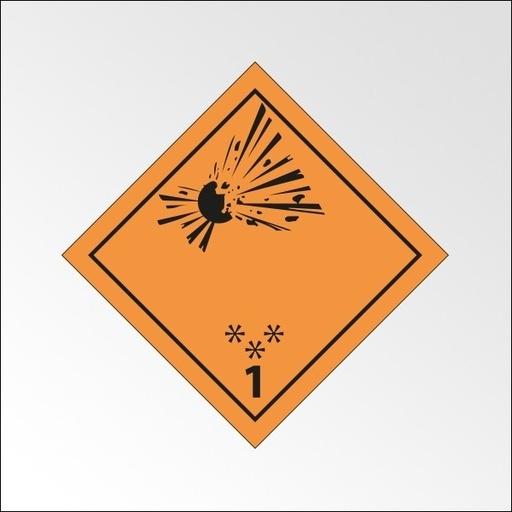 Plaque de Transport ADR - Matières et objets explosifs
