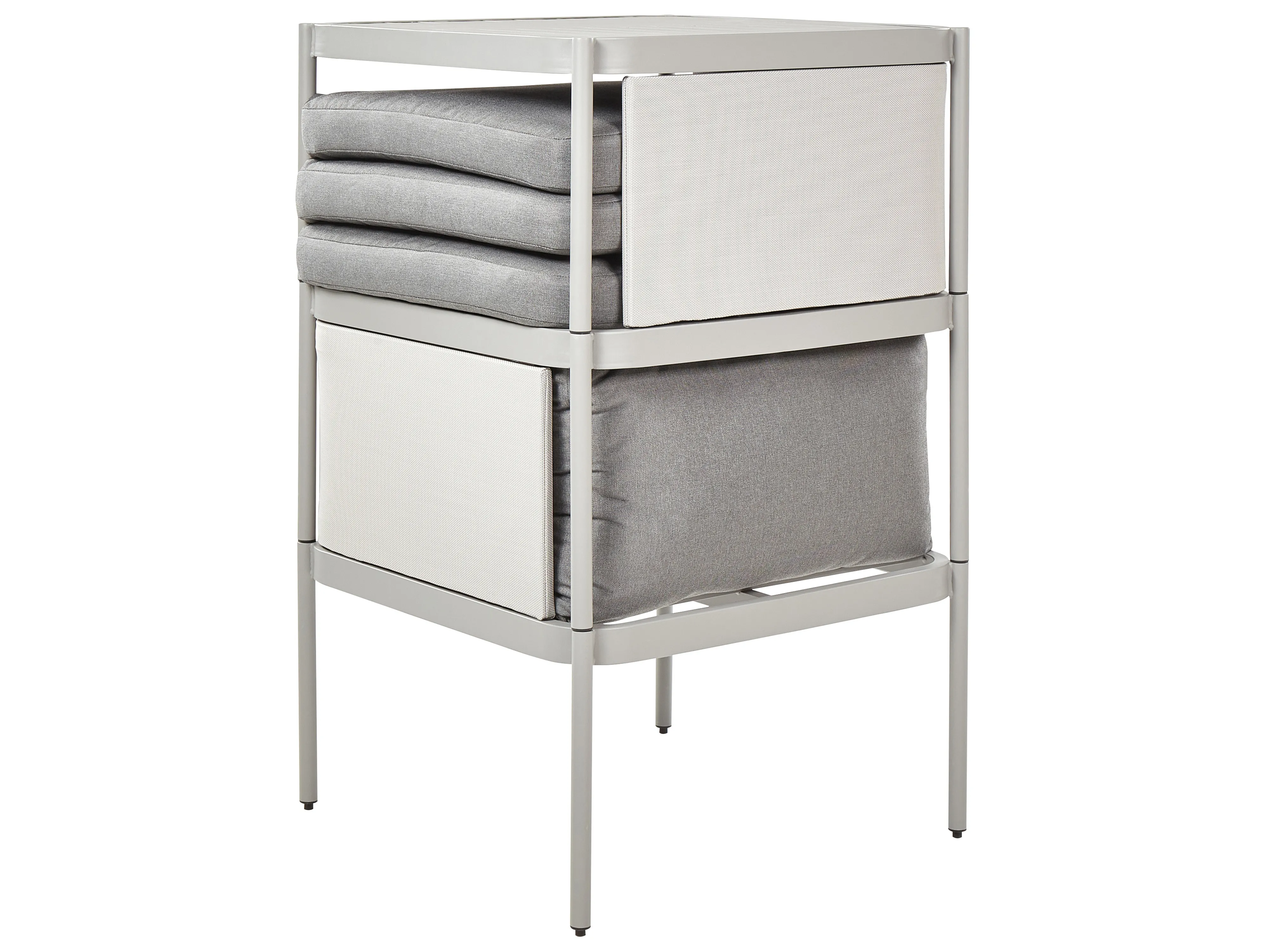 Loungeset met tafel 2-zits TERRACINA Metaal Lichtgrijs
