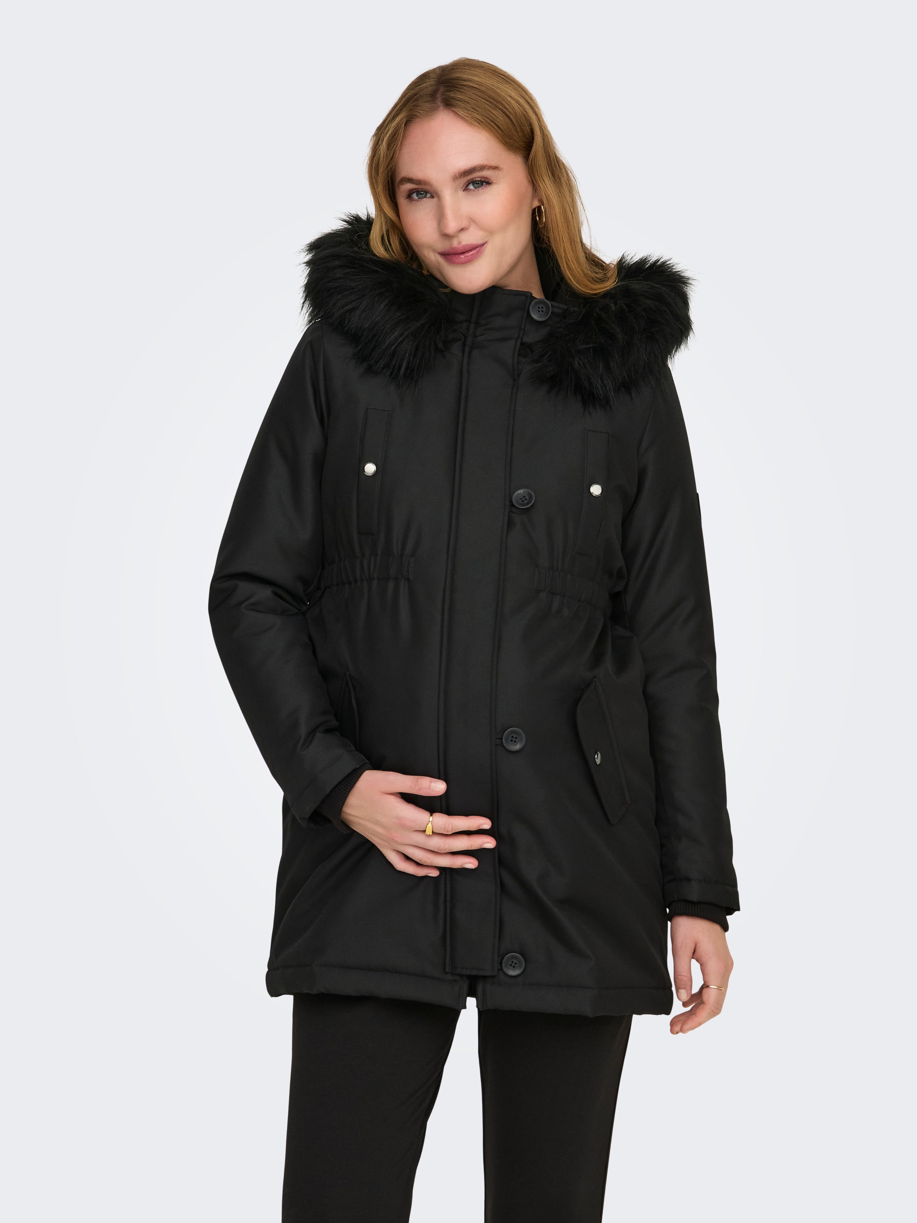 OLMIRIS Langer Parka Black
