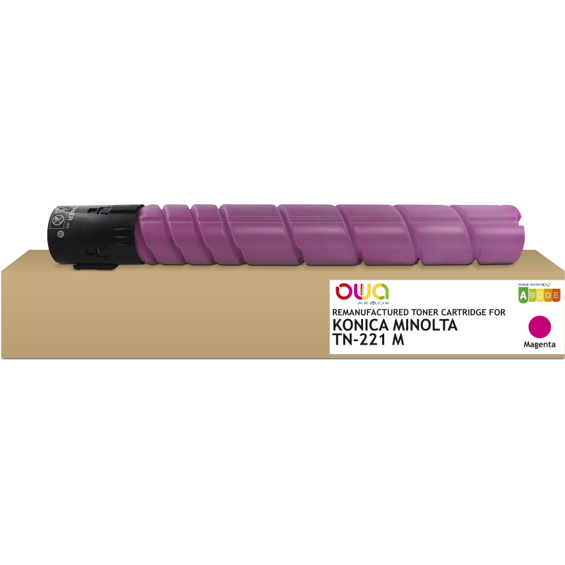 Toner remanufacturé OWA - standard - Magenta - pour KONICA MINOLTA TN-221M, DEVELOP A8K33D0, OLIVETTI B1196