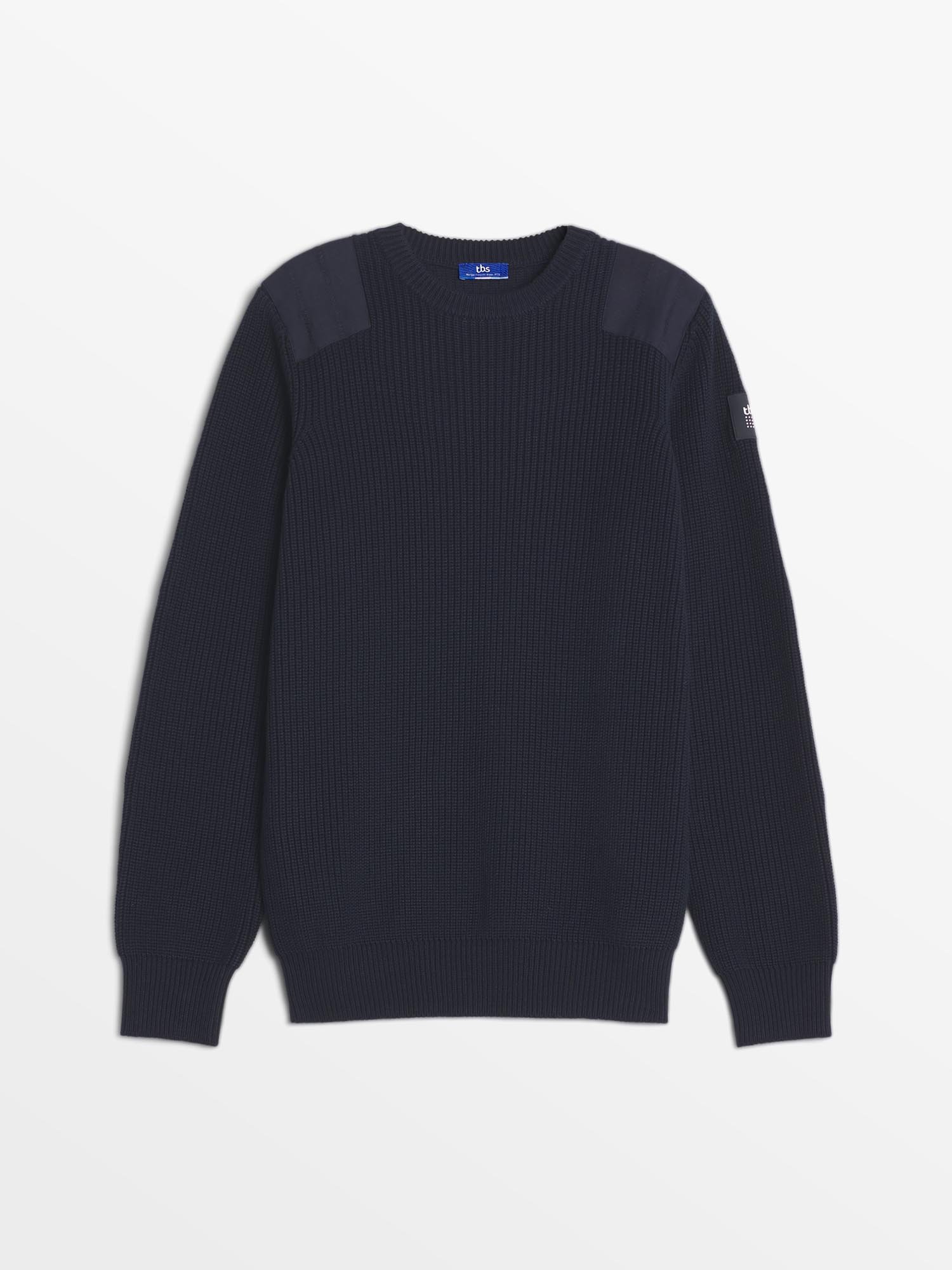 Pull Homme Col Rond Maille Marine