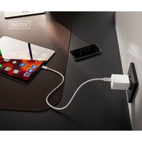 Chargeur secteur USB GaN, USB-C/USB-A, 30 W, blanc