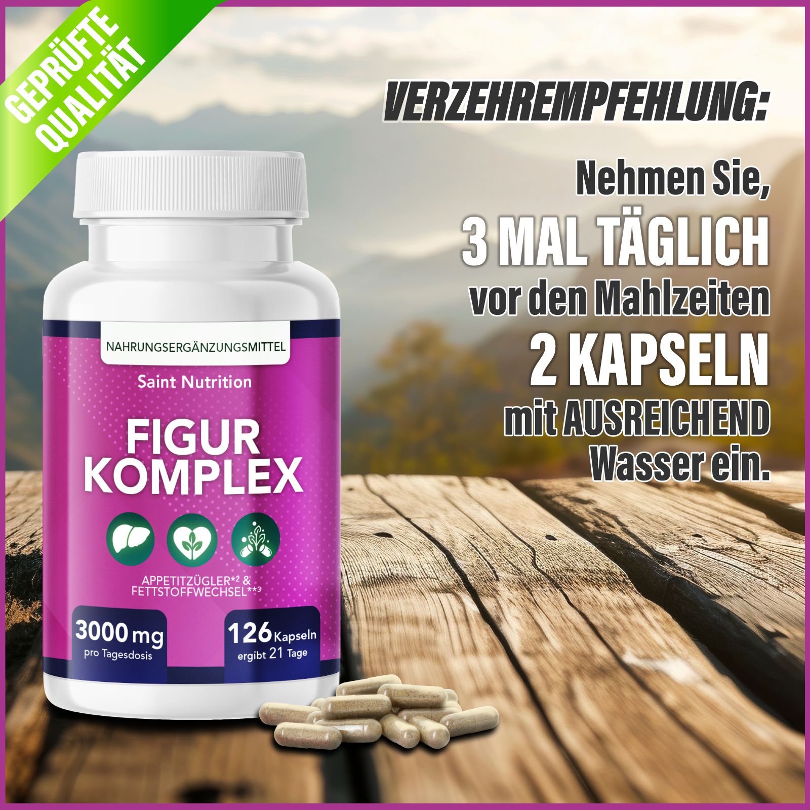 Saint Nutrition® | Figur Komplex | Kapseln zum Abnehmen