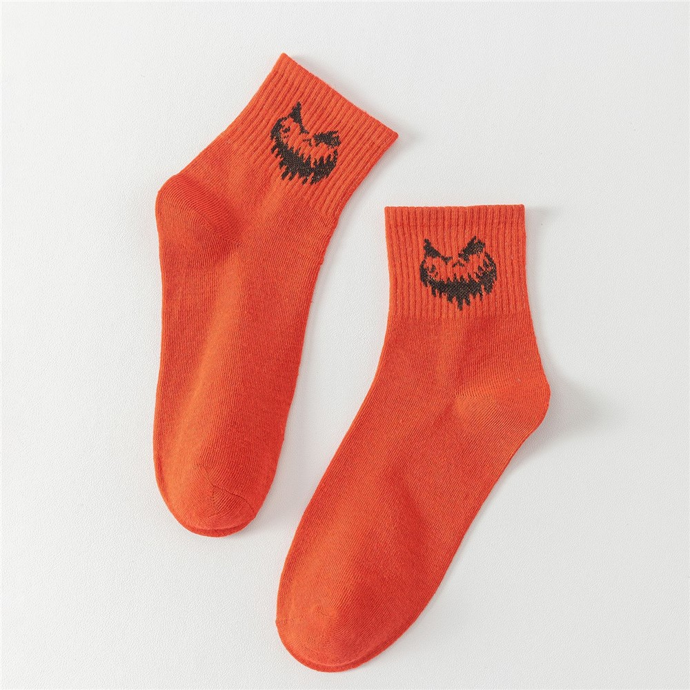 (5 Paar) Unisex Socken Halloween Fashion Strümpfe Füsslinge (One Size) - Bunt