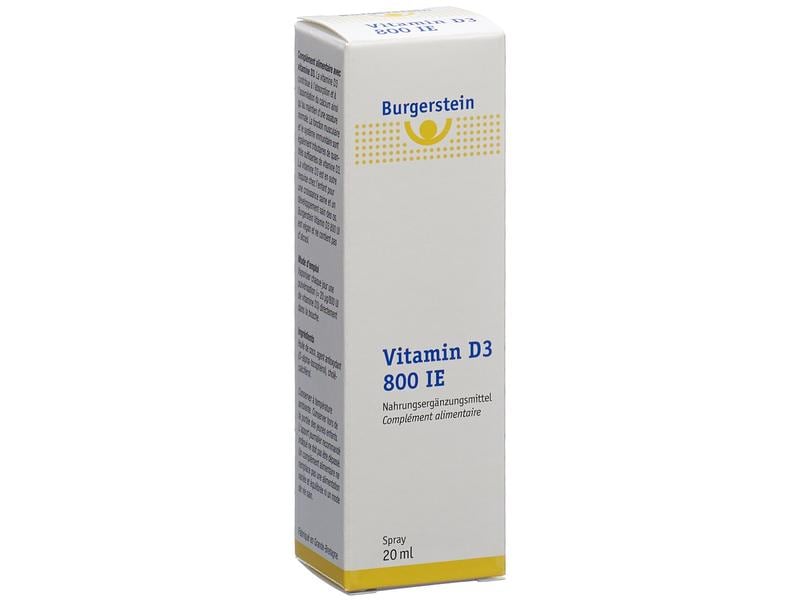Burgerstein Vitamin D3 800 IE Spray 20 ml Veganes Nahrungsergänzungsmittel als Spray