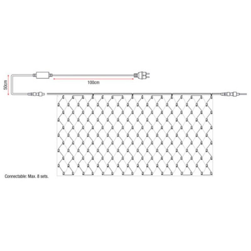 Showtec LED Rubber Net Light met 176 LED's (warm wit)
