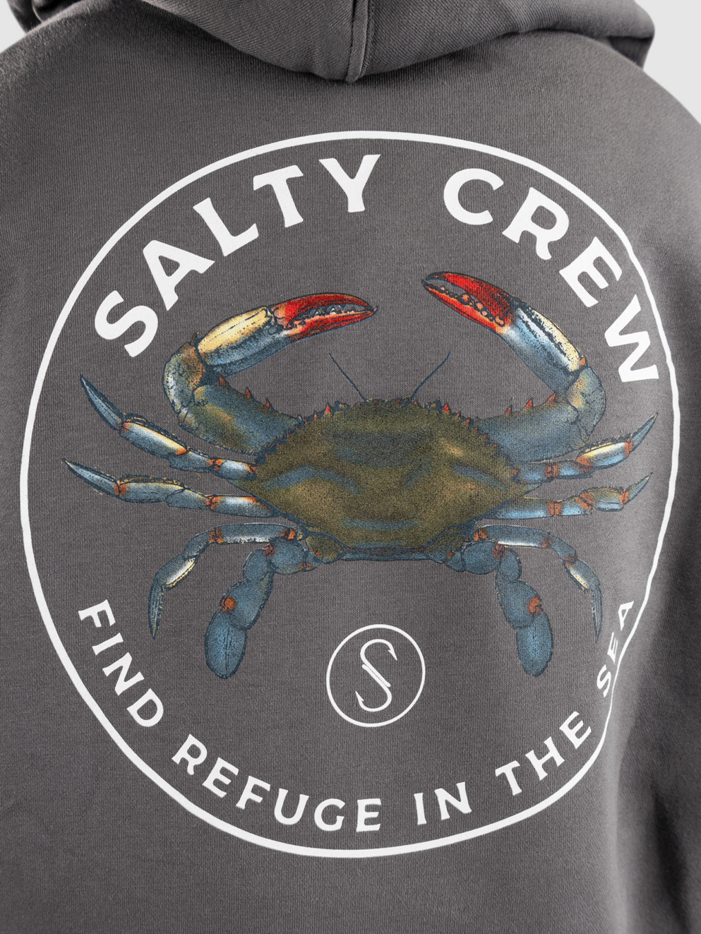 Salty Crew Blue Crabber Fleece Hoodie charcoal
