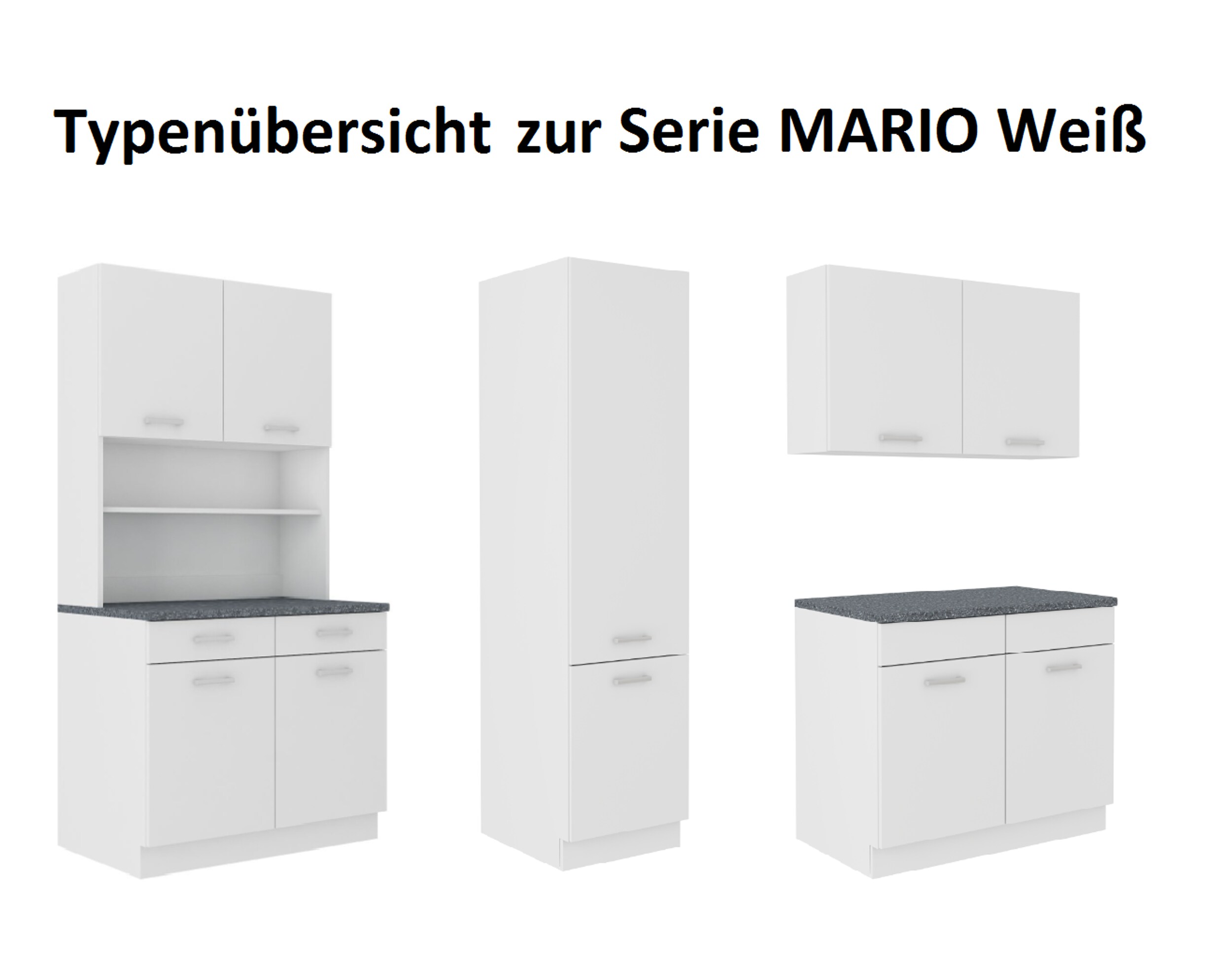 Hängeschrank Buffet Küche Mario 100 Küchenzeile Einbauküche Weiss