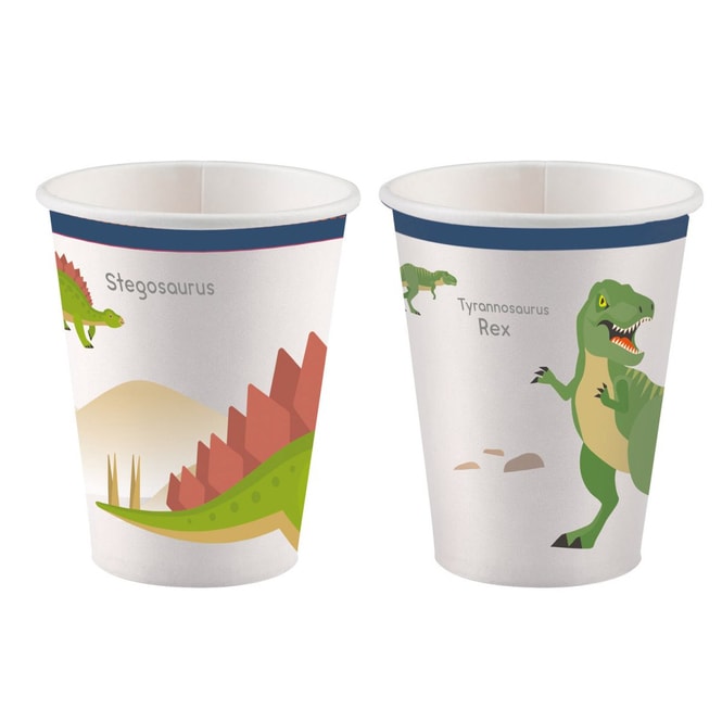 8 Becher - Happy Dino - ca. 250 ml