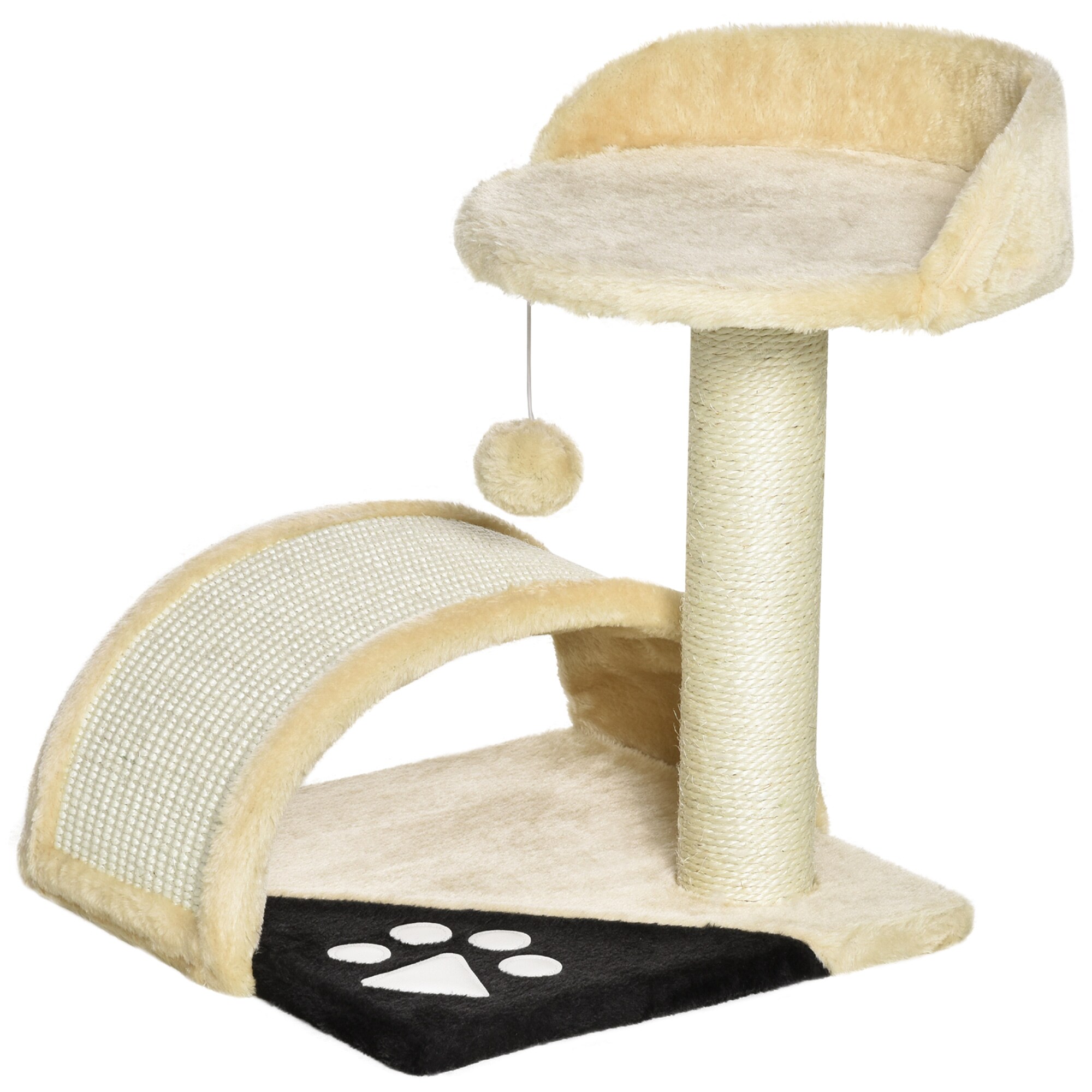 PawHut Katzenbaum mit Plüsch 36 x 36 x 44 cm (LxBxH)