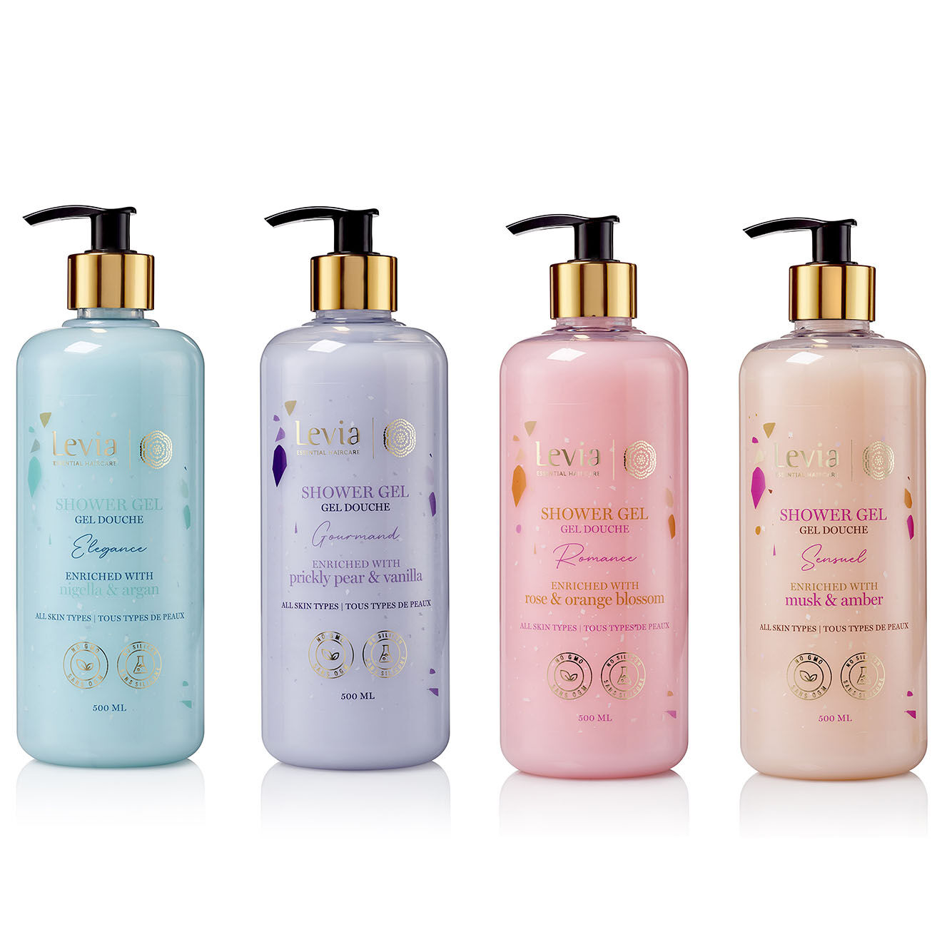 Arganicare Coffret Shower Gel Levia - 4x500 ml