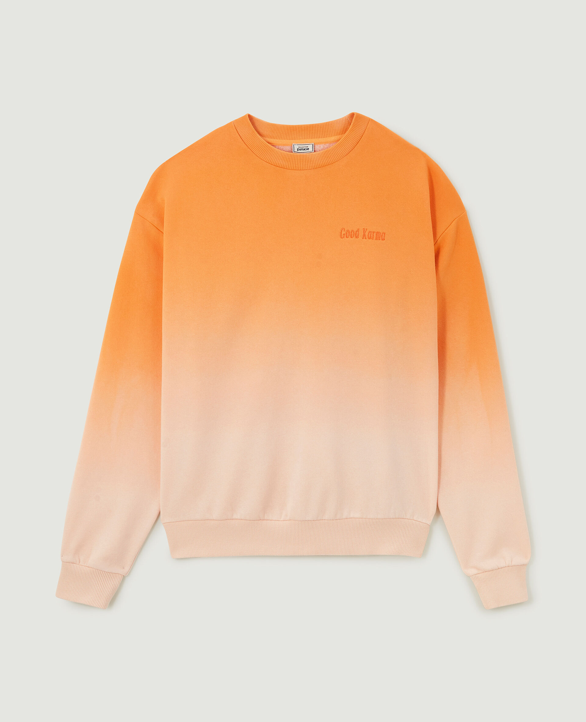 Sweat oversize dégradé et brodé - Orange