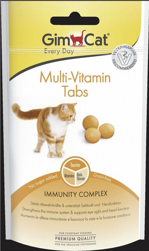 GimCat - Multi-Vitamine Tabs - Dierensupplement - Natuurlijk - Zonder Suikers