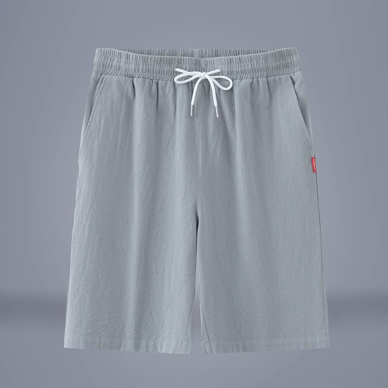 Aozora - Effen shorts met trekkoordtaille