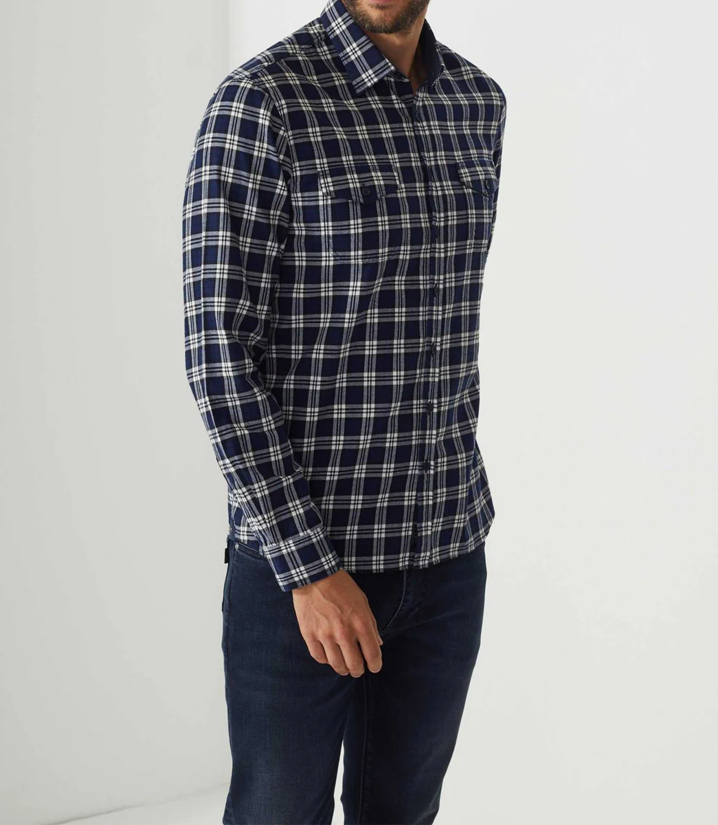 Chemise casual bleu 