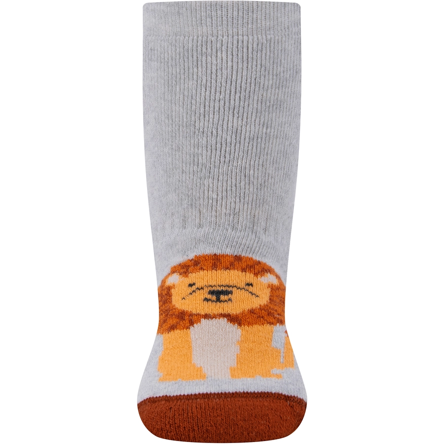 Ewers Stoppersocken Softstep Löwe hellsilber melange