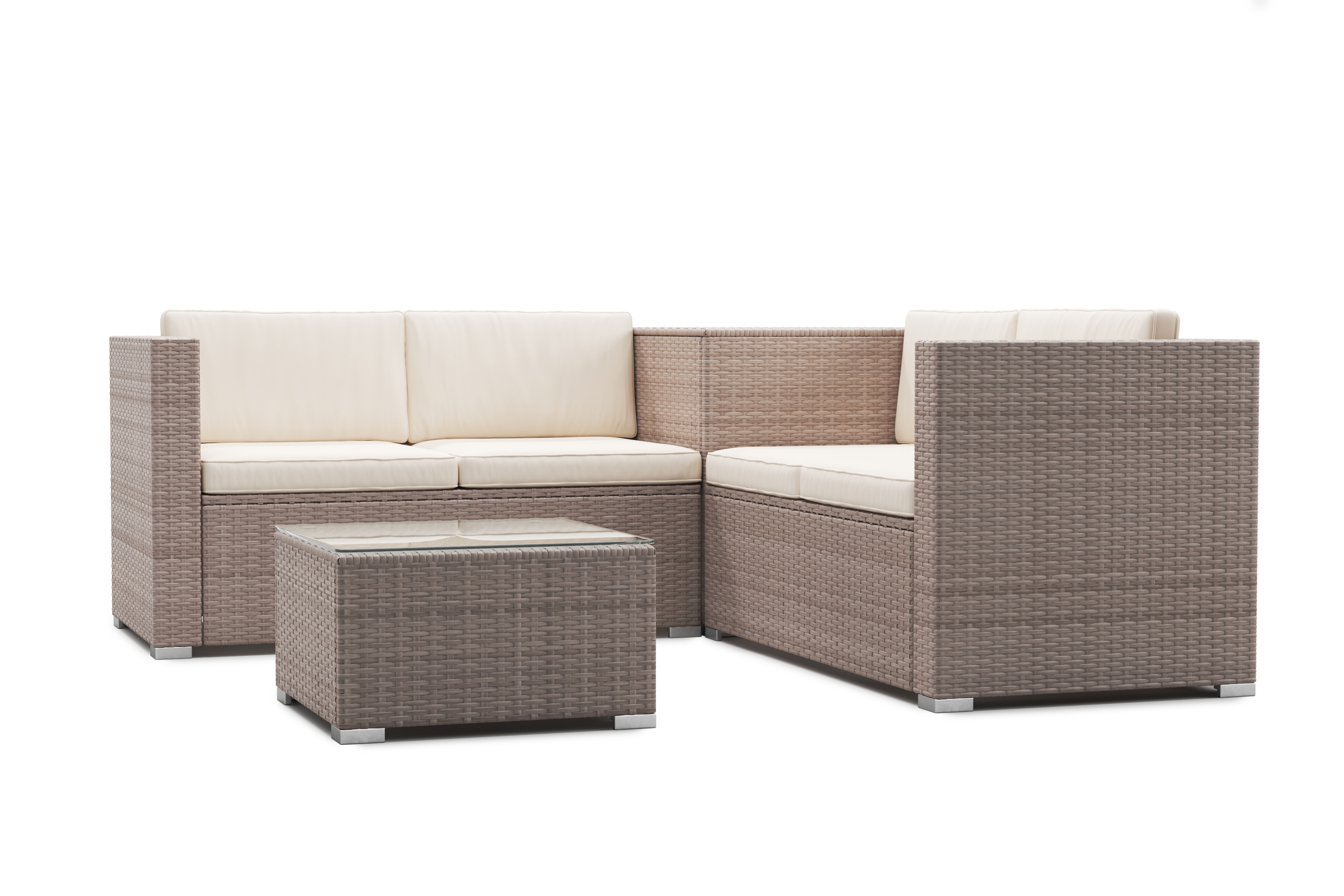 Rattanlounge SAN MARINO taupe/beige