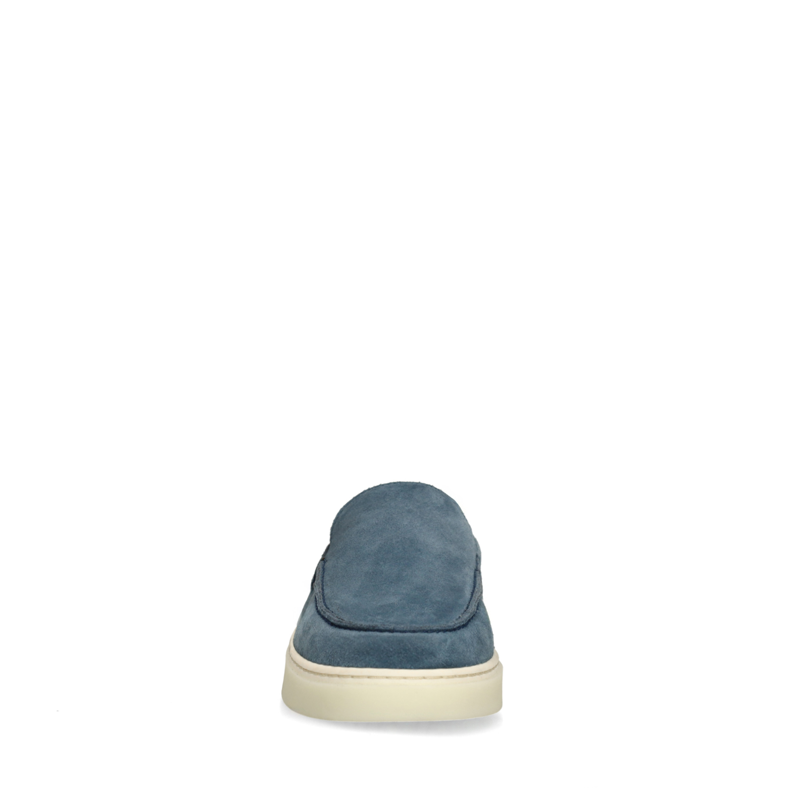 Blauwe suède loafers