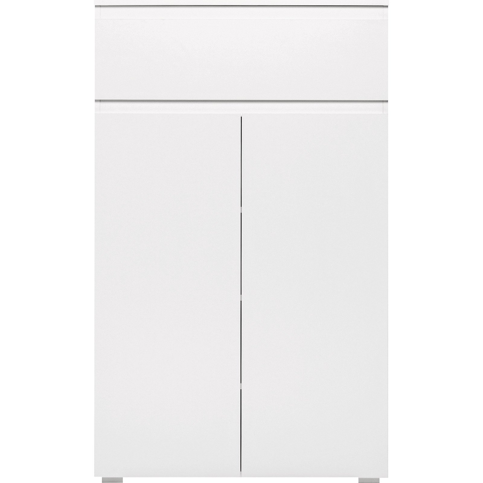 Kommode Shark Dekor weiss matt 80 x 131 x 40 cm