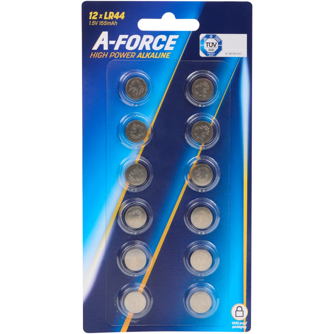 A-Force knoopcelbatterijen 12 stuks