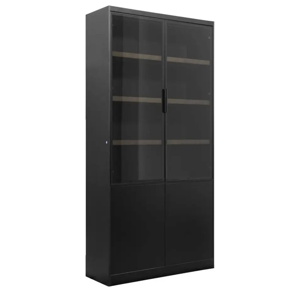 Wandkast Virgil - zwart - 220x110x40 cm