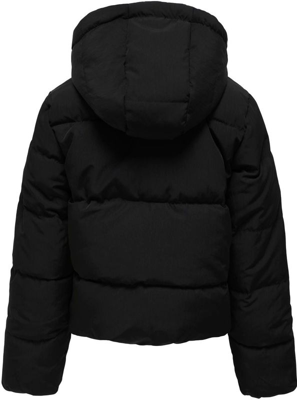 KIDS ONLY - Puffer Jacket - Zwart - Hoge Kraag - Lange Mouwen - Ritssluiting