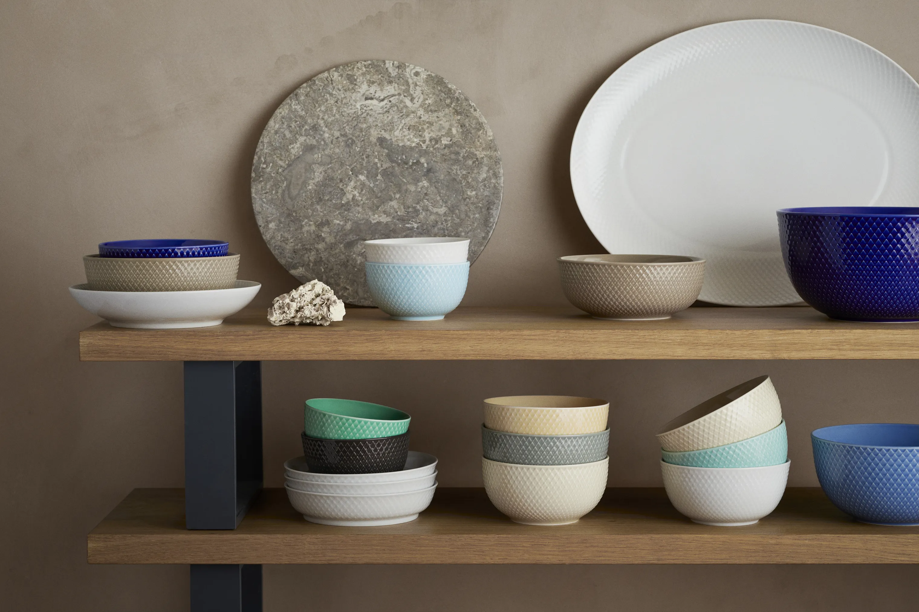 Lyngby Porcelæn Rhombe Earth Skål