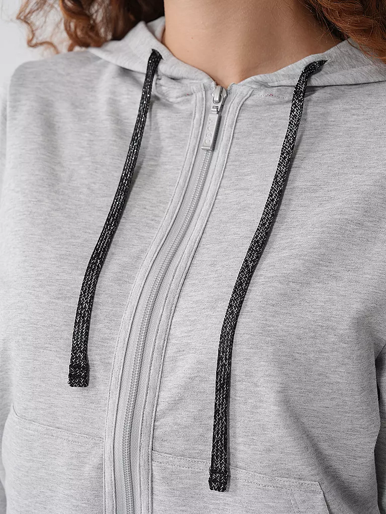 HUGO Loungewear Sweatjacke grau