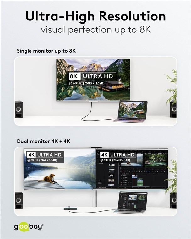 (1m) 240W USB C auf USB C Ladekabel Thunderbolt 4/3 Datenkabel 8K Monitor-Verbindungskabel 40 Gbit/s Power Delivery (74183) - Schwarz