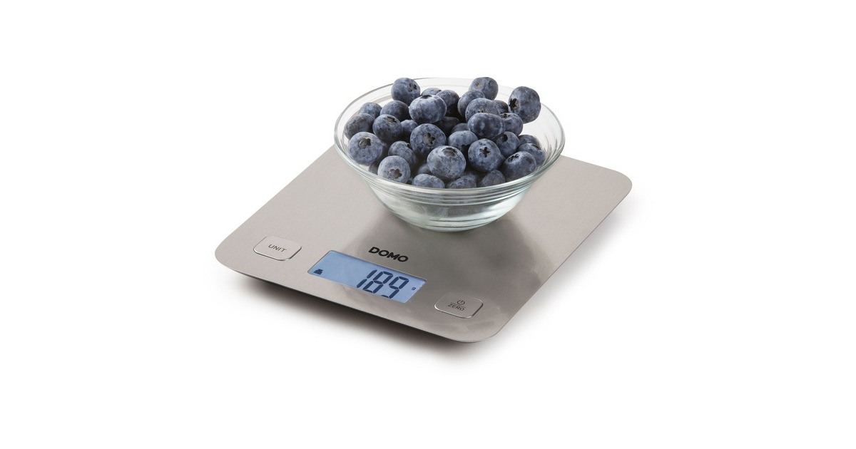 DomoDO9239W Keukenweegschaal Prestige XL  (Roestvrij staal)