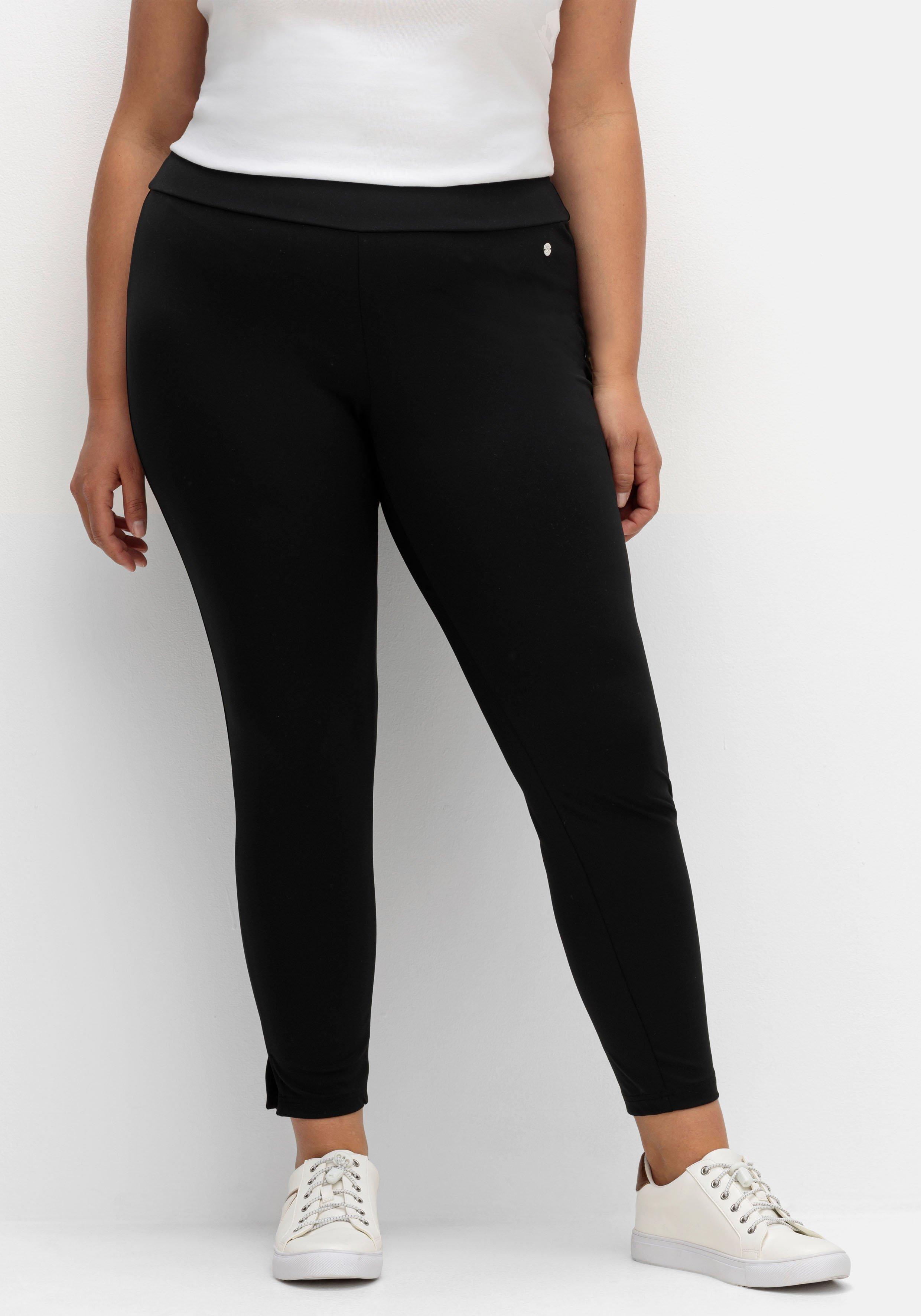 Knöchelfreie Leggings mit breitem Bund