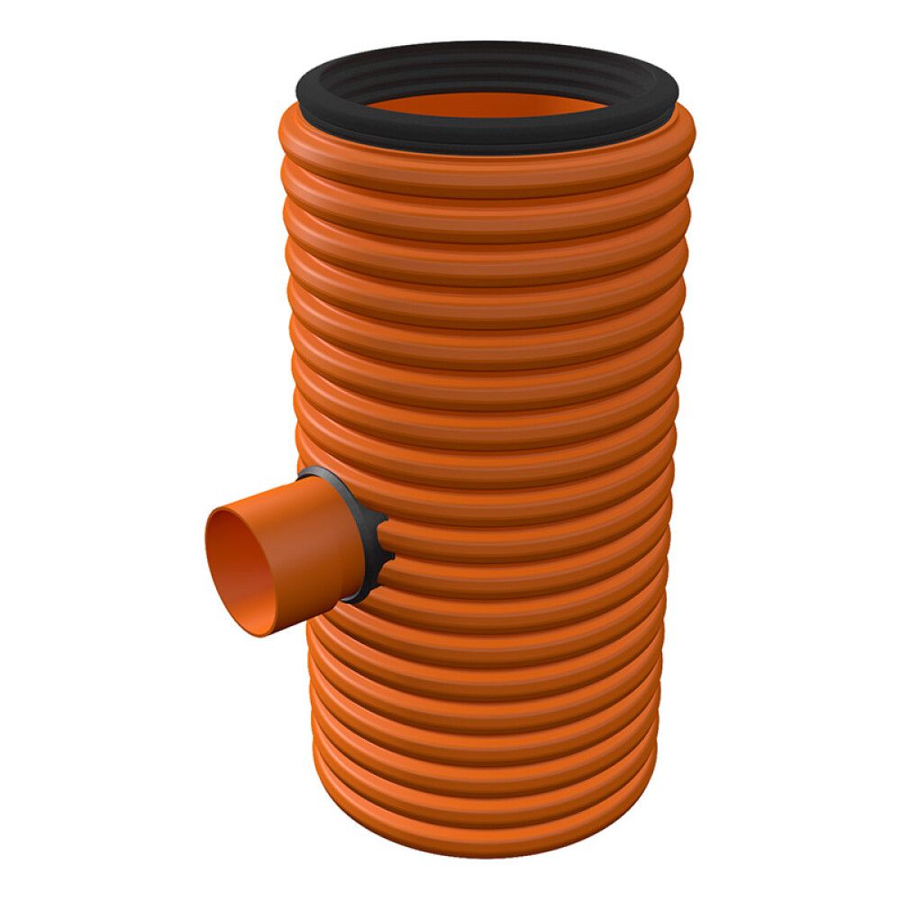 DRENERINGSBRØNNEVOPIPES 400MMX2M RØRTILKOBLING Ø110MM RØDB